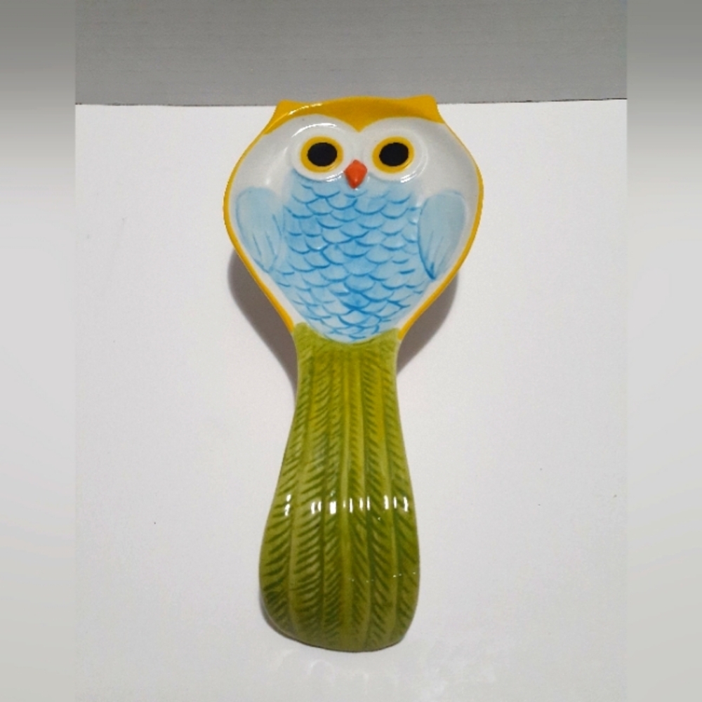 Pier 1 Imports Colourful Owl Spoon Rest